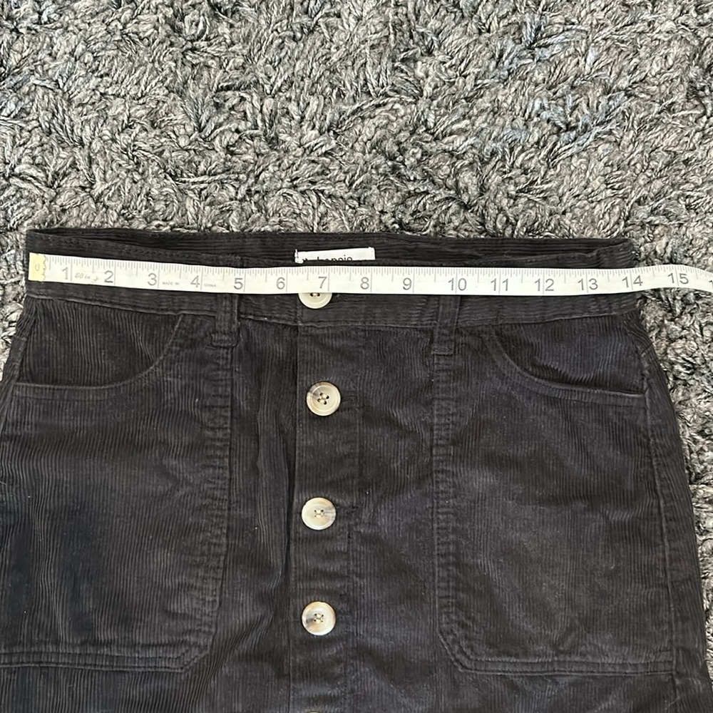 KENSIE JEANS CORDUROY BLACK SKIRT SIZE:2/26 - Picture 4 of 6